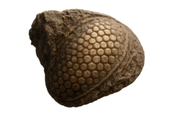 Abstract brown geological specimen isolated on transparent background, detailed