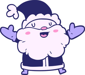 cartoon santa claus in bright neon color