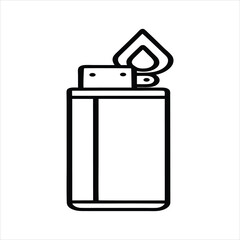 Minimalist Lighter Icon Illustration