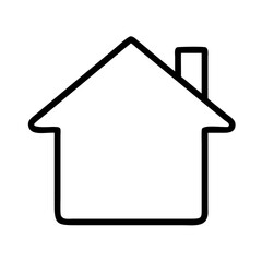 Find your dream home: simple outline house icon for real estate and property listings, home symbol vector