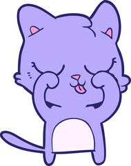 Obraz premium cartoon cat in bright neon color