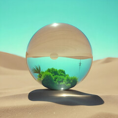 earth in a glass, elemen surreal