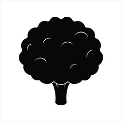 Silhouette of Cauliflower Vegetable Icon