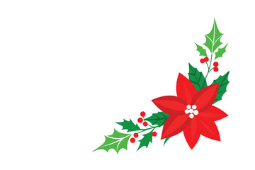 Christmas Corner Border Illustration A Vibrant Arrangement
