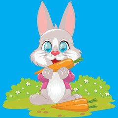 easter bunny with easter egg