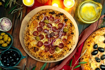 The best and most perfect pizza in the world is the Brazilian pizza with pepperoni and onions