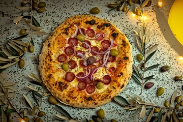 The best and most perfect pizza in the world is the Brazilian pizza with pepperoni and onions