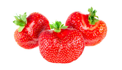 Strawberry fruit on white background