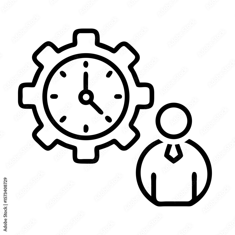 Poster time management productivity efficiency workflow automation optimization process improvement system 