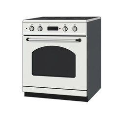 Obraz premium Stylish oven appliance design, perfect for kitchen layouts, culinary blogs, restaurant graphics, and general cooking themed applications.