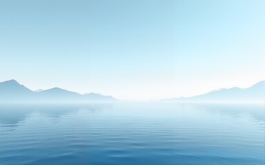 Minimalistic landscape, sea, sky and horizon. High quality