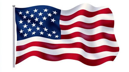 Fototapeta premium An illustration of the US American flag designed to honor Memorial Day, Veteran’s Day, and Labor Day. 