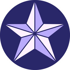 iconic tattoo style image of a star in bright neon color