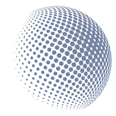 Esfera Puntos Halftone Dise Abstracto