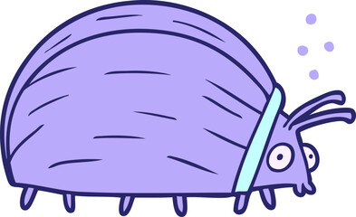 huge cartoon bug in bright neon color