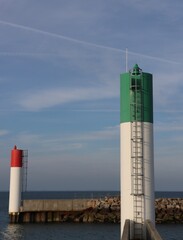 lighthouses on the pier, Port Haliguen, Quiberon 