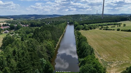 bridge over the river in the mountains