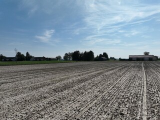 Uprawa roli pod siew zb&oacute;ż, siew rzepaku, prace polowe na wsi