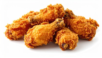Crispy fried chicken drumsticks