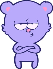 polar bear cartoon in bright neon color