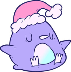 cute cartoon penguin in bright neon color