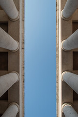 Museum of Roman Civilization, in the EUR district, Rome, Italy.