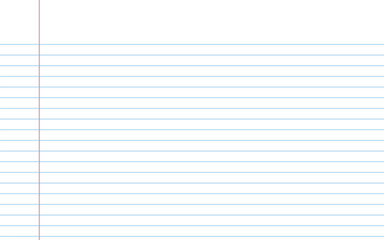 Blank white worksheet blue stripes exercise book vector design