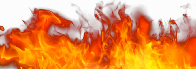 Burning Fire Flames Background - Fiery Heat PNG Texture on Transparent Background