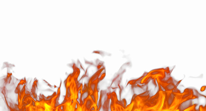 Flames of fire with black background