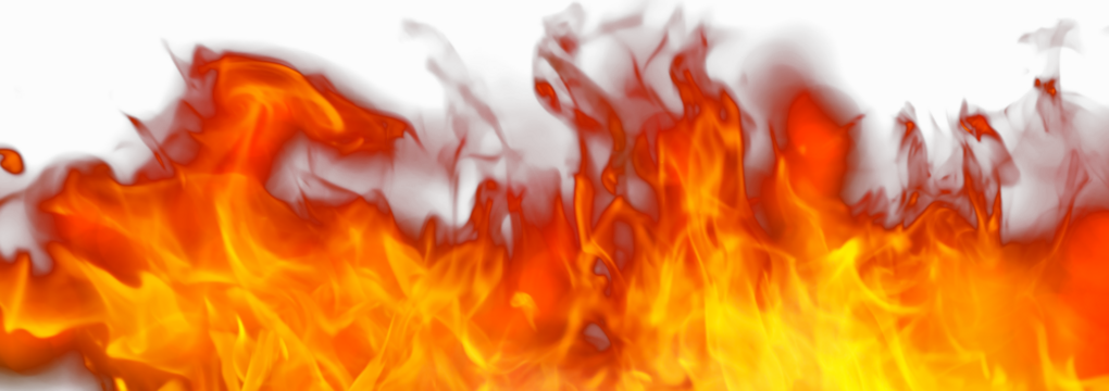 Burning Fire Flames Background - Fiery Heat PNG Texture on Transparent Background
