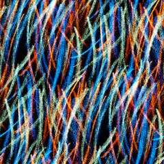 Seamless pattern with abstract pencil drawing in the style of doodle. Hand-drawn illustration.