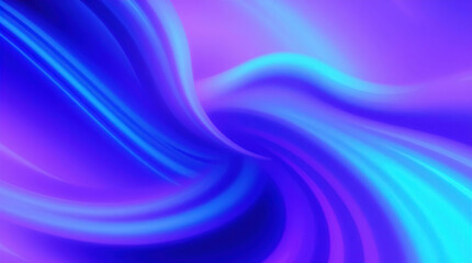 Blue 3D scene with abstract background consisting of intertwined, smooth lines and ribbons, abstract blue and light blue background