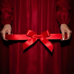 woman holding a gift