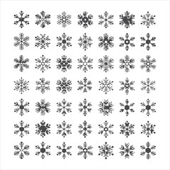 Elegant Snowflake Collection A Variety of Unique Winter Designs for Festive Decorations and Holiday Projects Featuring Symmetrical and Asymmetrical Styles
