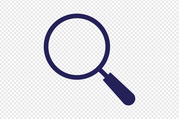 Magnifying glass icon for search and exploration. Search or people search magnifying glass icon for apps and websites. Simple vector icon search. 