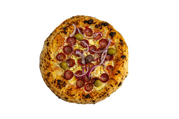 The best and most perfect pizza in the world is the Brazilian pizza with pepperoni and onions