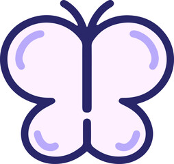 simple cute butterfly in bright neon color
