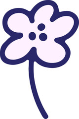 simple flower design in bright neon color