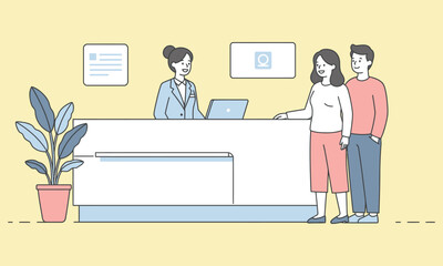 Reception Scene with Flat Colors