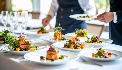 Elegant Fine Dining Salmon Dishes