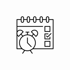 alarm clock checkmark icon sign vector