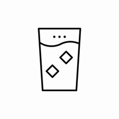 ice water glass icon sign vector