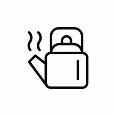 Obraz premium kettle water icon sign vector