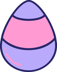cute easter egg design in bright neon color