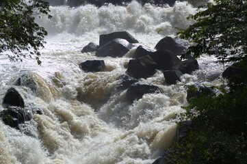 Rivers in Venezuela, Orinoco and Caroni.
Two enormous rivers that have a huge flow of fresh water...