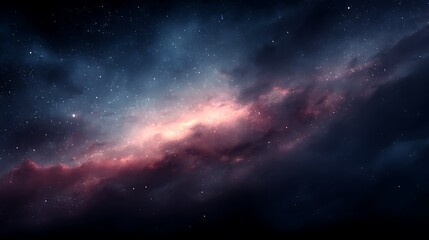 Fototapeta premium Dark galaxy background with stars and deep cosmic tones.