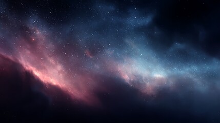 Fototapeta premium Dark galaxy background with stars and deep cosmic tones.