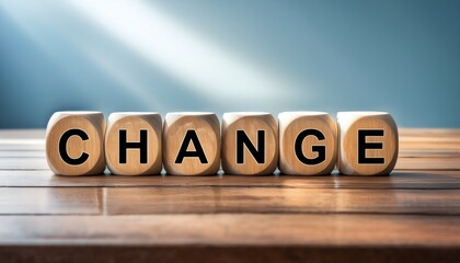 holzwurfel sind beschriftet mit dem aufdruck chance oder change als symbol fur moglichkeit auf einen wechsel