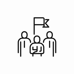 team flag success icon sign vector