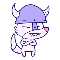 angry wolf cartoon in bright neon color